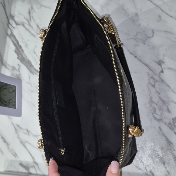 Coach Black Tote Bag with Gold Accents - Picture 5 of 10